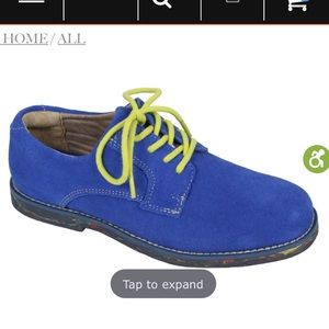 Florsheim 23582 Suede Boy's Shoe - Nubuck Oxford - Electric Blue size 4